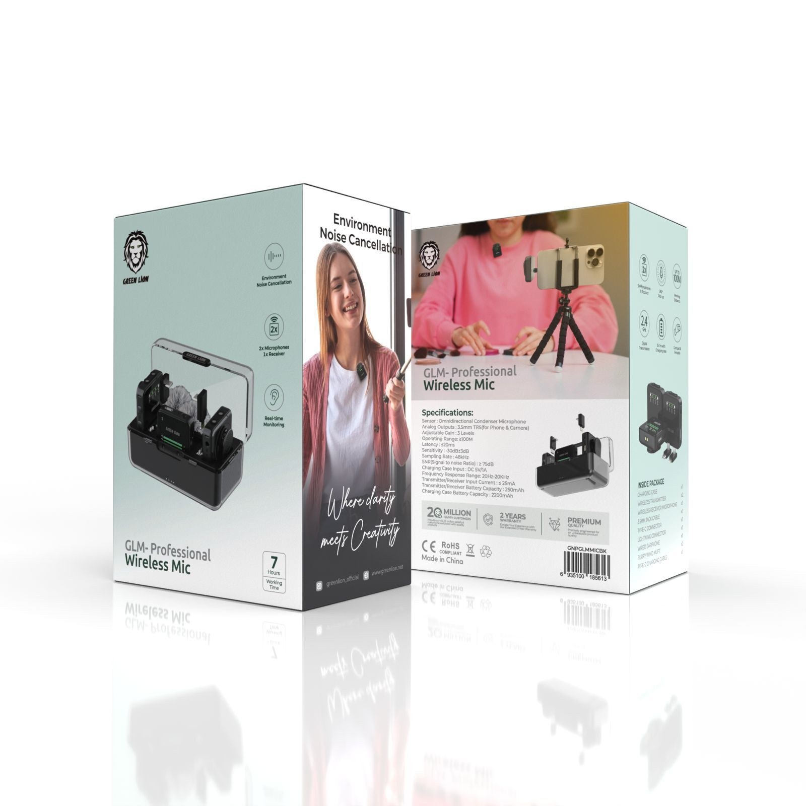 میکروفون بی‌سیم دو کاربره گرین لاین Green Lion GLM-PROFESSIONAL Wireless Mic