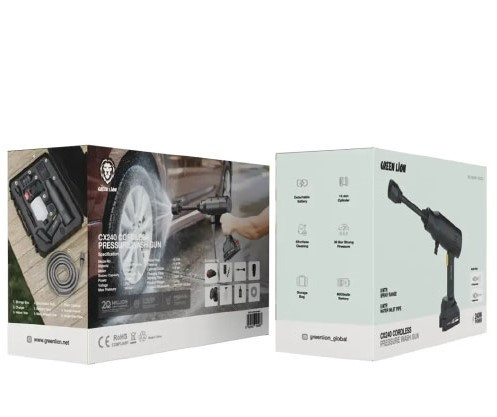 کارواش شارژی 240W قابل حمل گرین لاین مدل CX240 ا Green Lion CX-240 Cordless Pressure Wash Gun